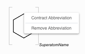 Superatom S-Group Context Menu